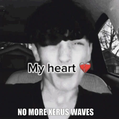 Black and White Young Man Broken Heart My Heart No More Xerus Waves
