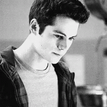 Black And White Young Man In Plaid Jacket GIF