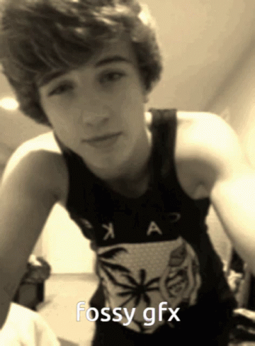 Black and White Young Man with Fossy Gfx