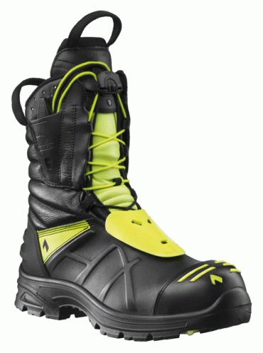 Black And Yellow Safety Boots Haix GIF