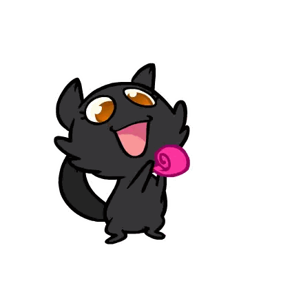 Black Animal Blowing Pink Party Horn