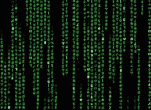 Black Background Green Numbers and Letters