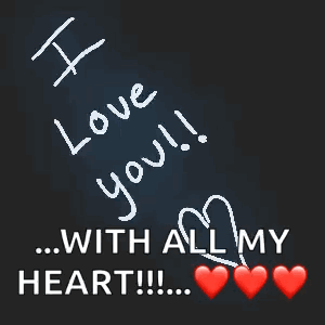 Black Background I Love You
