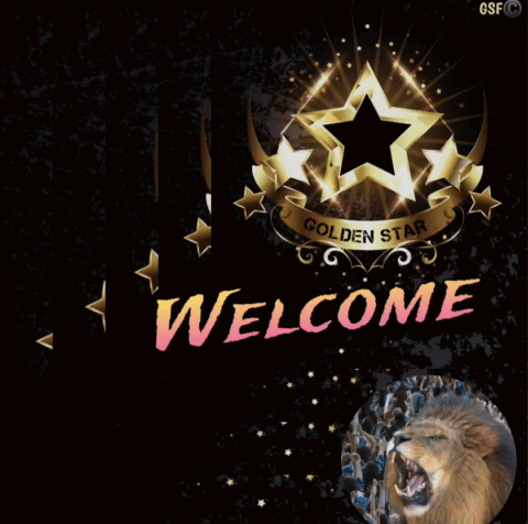 Black Background Lion Welcome GIF