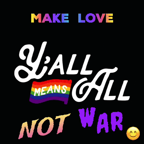 Black Background Make Love Y'all Means All Not War