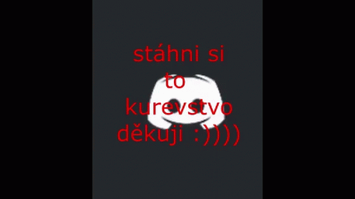 Black Background Red Text stahni si to kurestvo dekuji