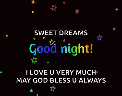 Black Background Stars Sweet Dreams Good Night