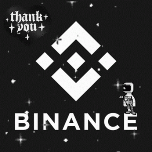 Black Background With Binance Logo and Thank You