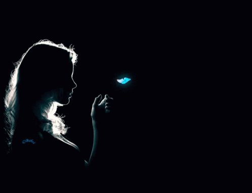 Black Background With Blue Butterflies and Diamonds