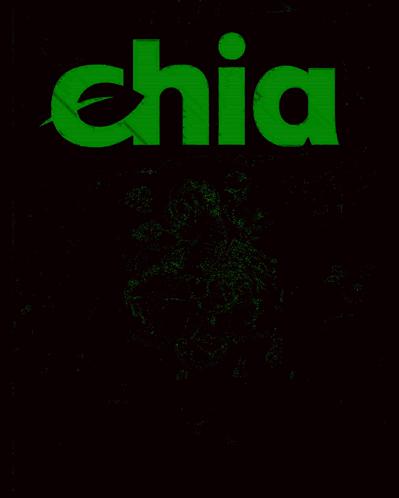 Black Background With Chia in Green Letters