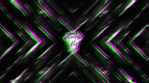 Black Background With Green And Purple Lines GIF