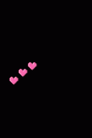 Black Background With Pink Hearts Jaza Kamulllah Khairan