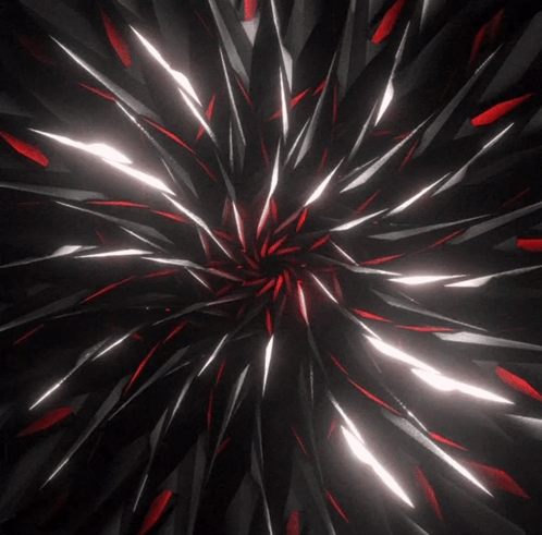 Black Background With Red And White Fireworks Lines GIF