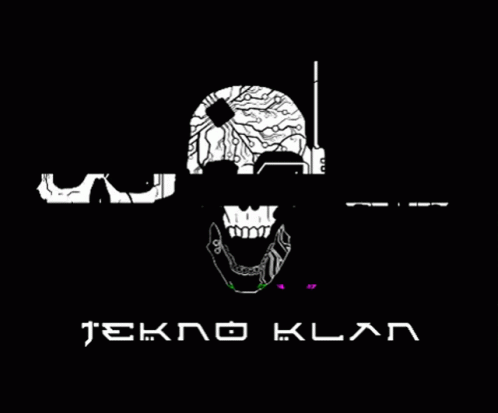 Black Background With Skull And Tekno Klan GIF
