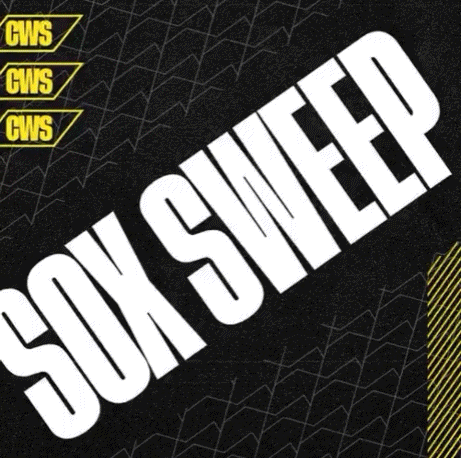 Black Background With White Text Sox Sweep