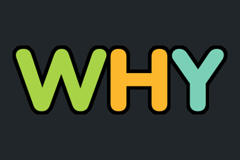 Black Background With Why in Green and Orange