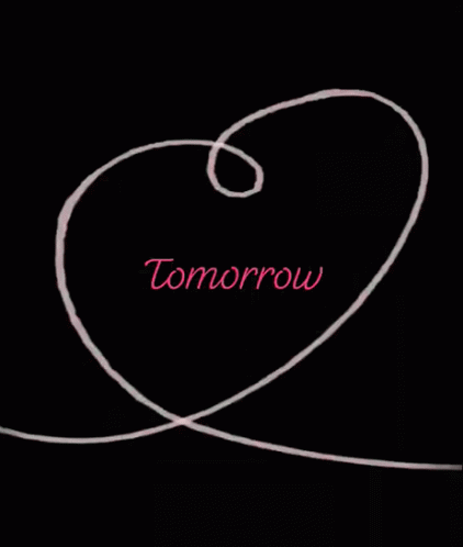 Black Background With Word Tomorrow In Pink GIF