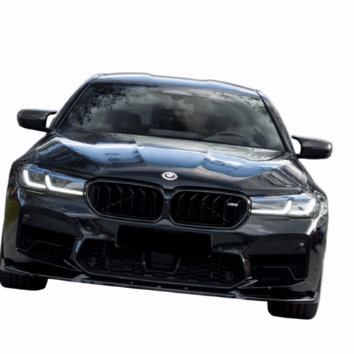 Black BMW With Logo on Front