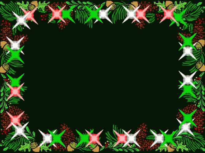 Black Board Shimmering Multicolored Lights Border GIF