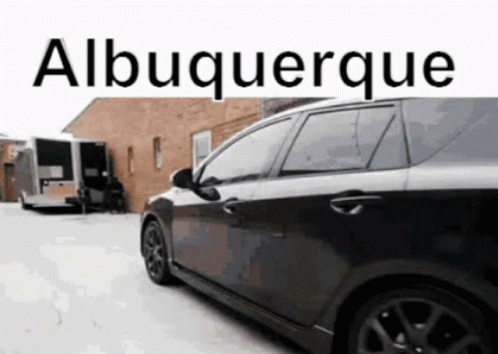 Black Car by Albuquerque Building