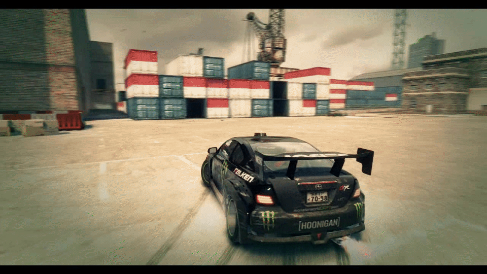 Black Car Racing Dirt Showdown GIF