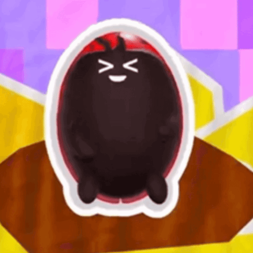 Black Cartoon Character With Red Head Smiling GIF