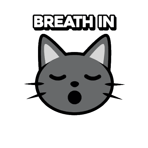 Black Cat Breathing Out