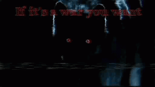 Black Cat by Fire Saying Than You'll Get
