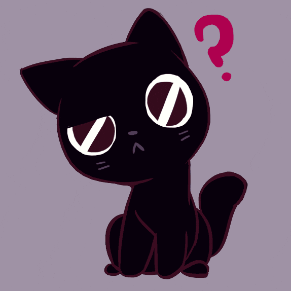 Black Cat Has A Question GIF