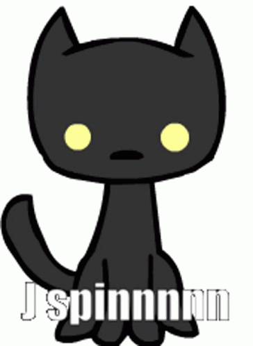 Black Cat J Spinning GIF
