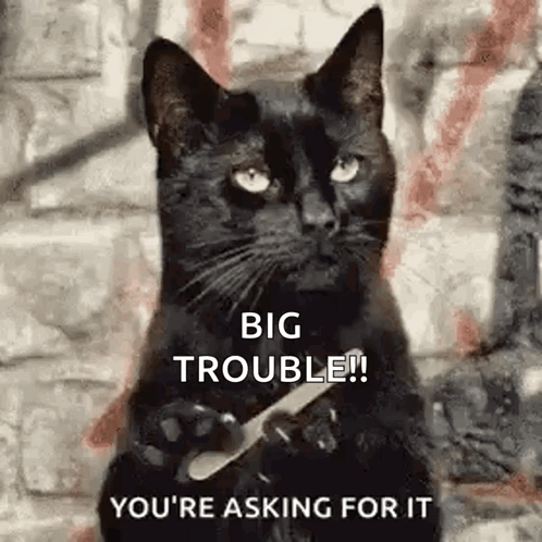 Black Cat Nail File Big Trouble GIF