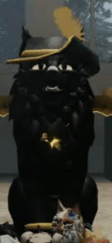 Black Cat On Hat Screaming GIF