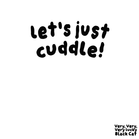 Black Cat Saying Let's Just Cuddle