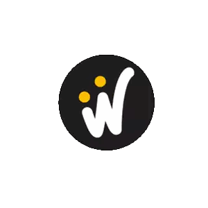 Black Circle With Letter W