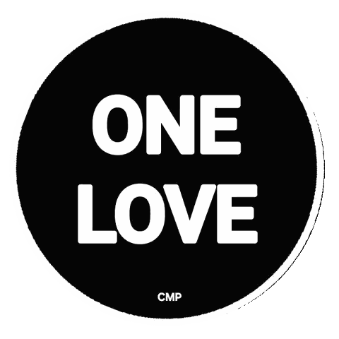Black Circle With One Love Text