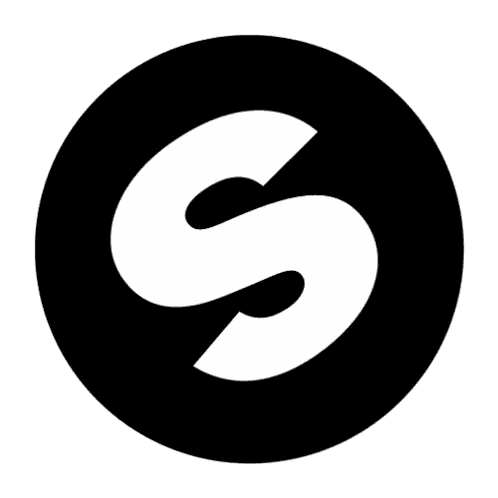 Black Circle with White S