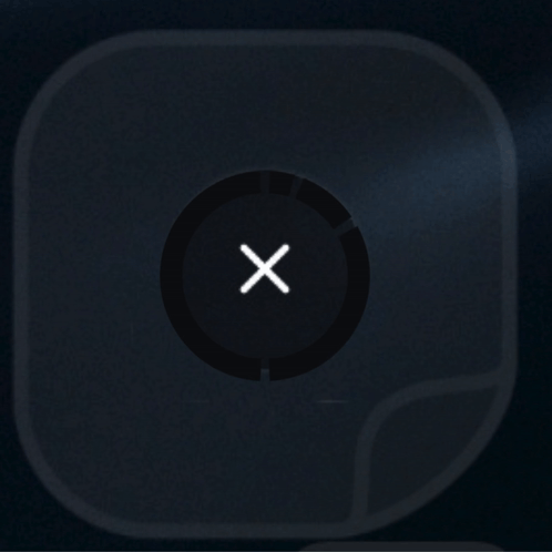 Black Circle With White X