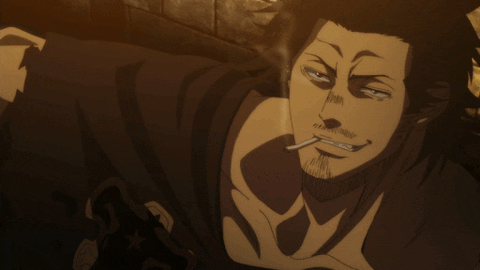 Black Clover Yami Smoking GIF