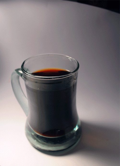 Black Coffee With Creamer GIF