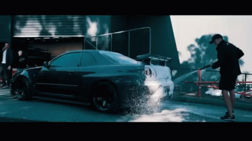 Black Cool Gtr R34 GIF