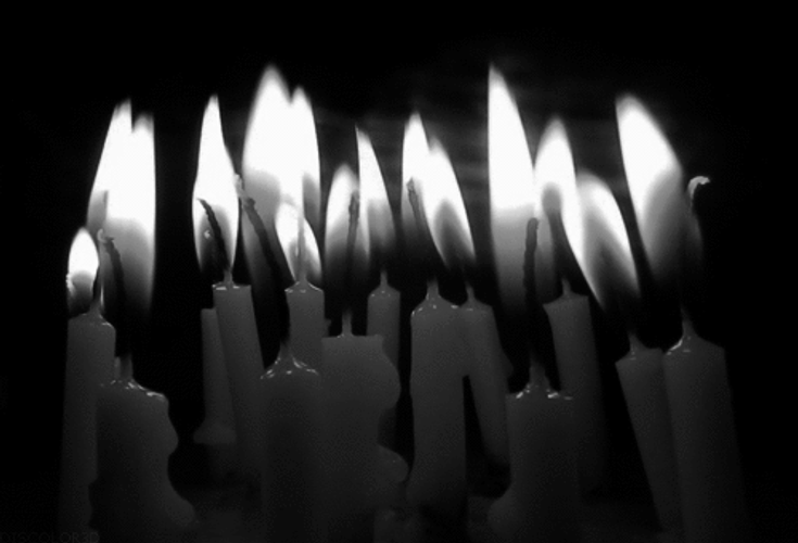 Black Creepy Birthday Candles GIF