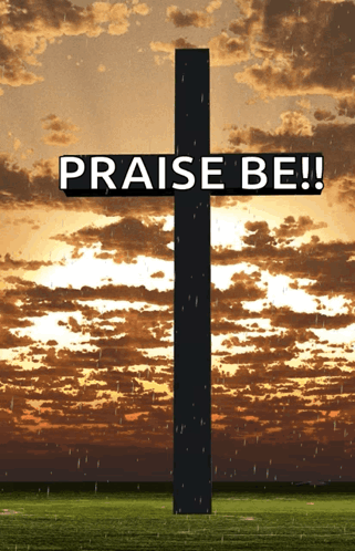 Black Cross with Praise Be