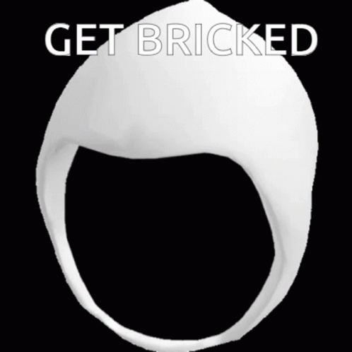Black Face White Hood Get Bricked
