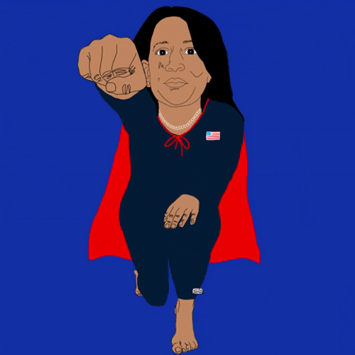Black Flying Superwoman GIF