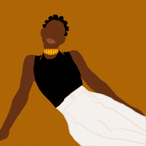 Black Girl Animated Art GIF
