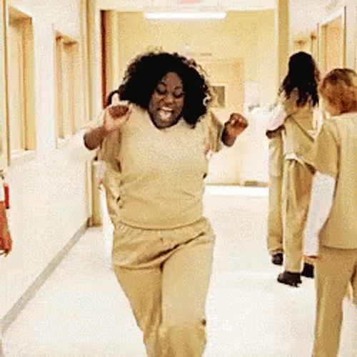 Black Girl Dance Of Excitement GIF