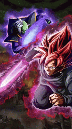 Black Goku And Zamasu GIF