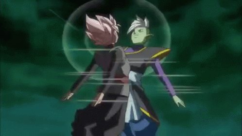 Black Goku And Zamasu Fusion GIF