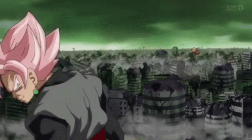 Black Goku Attacks Behind The Back GIF