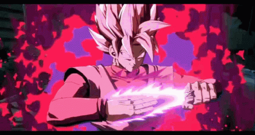 Black Goku Attacks Vegeta GIF